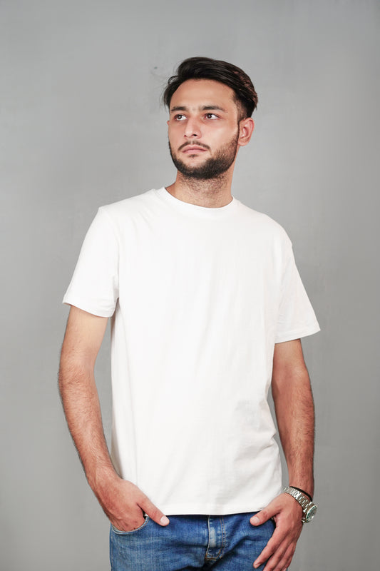Pure White Premium Quality Basic T-shirt