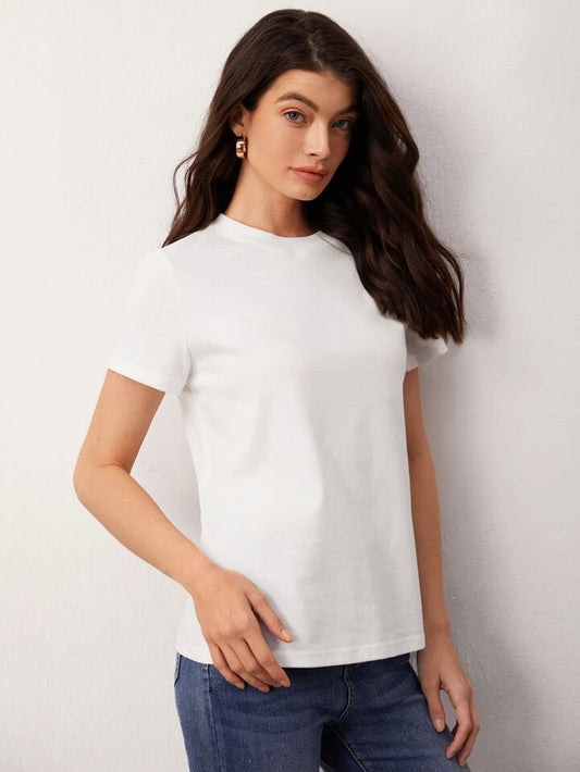 Pure White Premium Quality Basic T-shirt