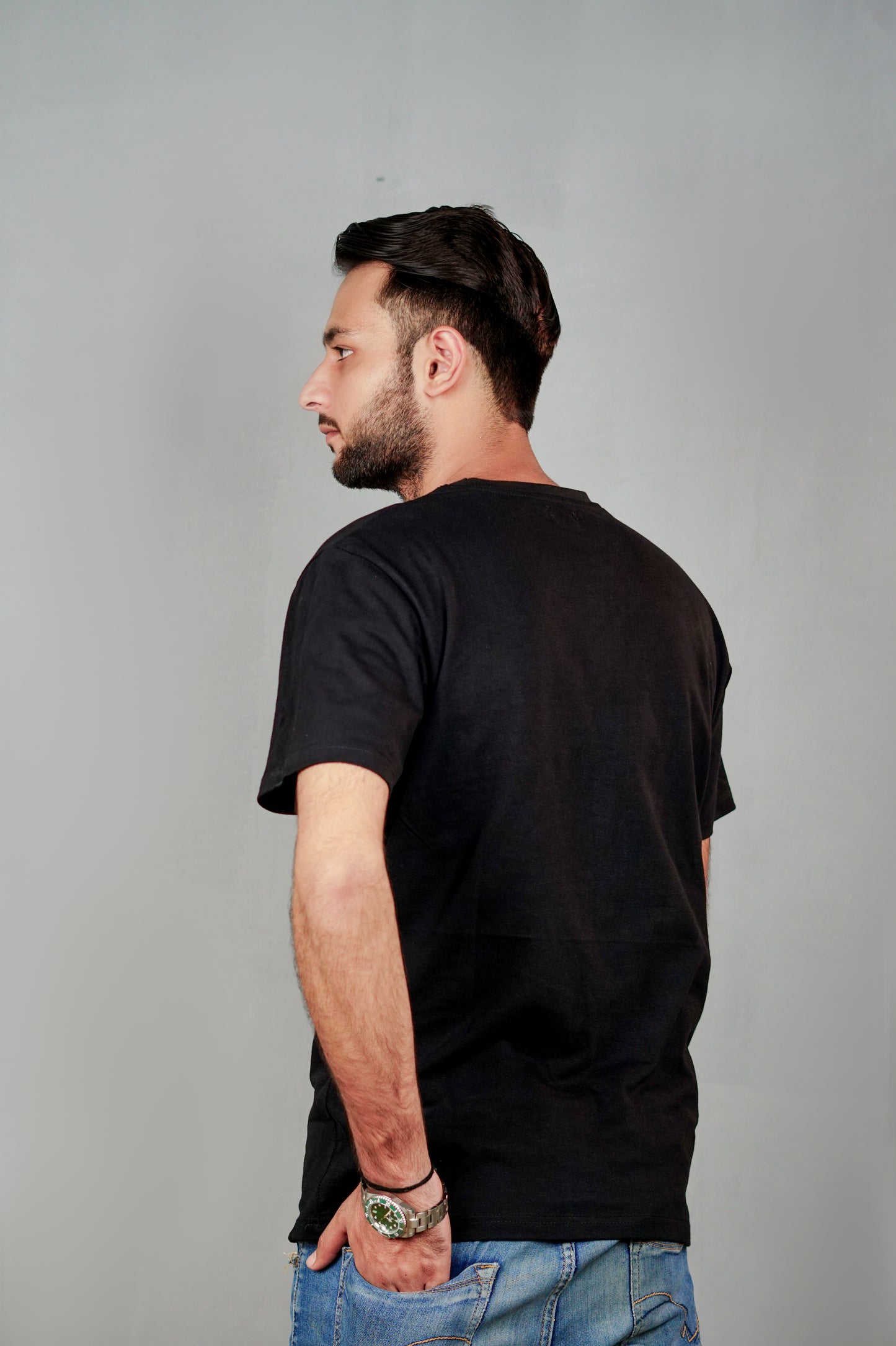 Jet Black Premium Quality Basic T-shirt