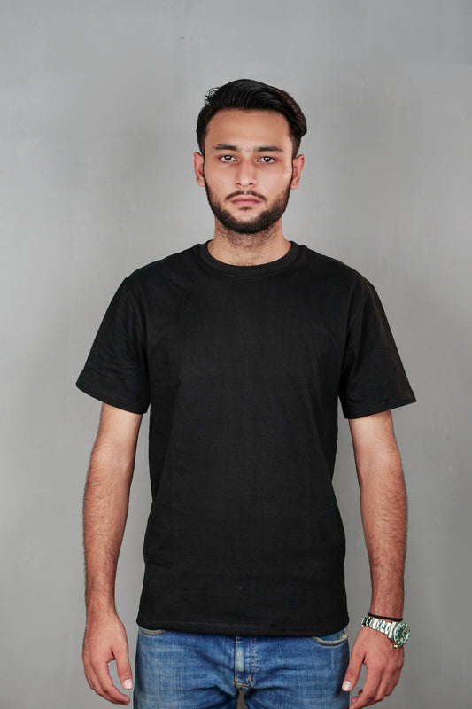 Jet Black Premium Quality Basic T-shirt